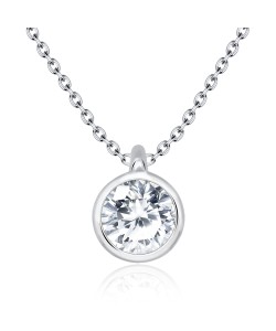 Necklace Silver Sparkling Circle SPE-82n